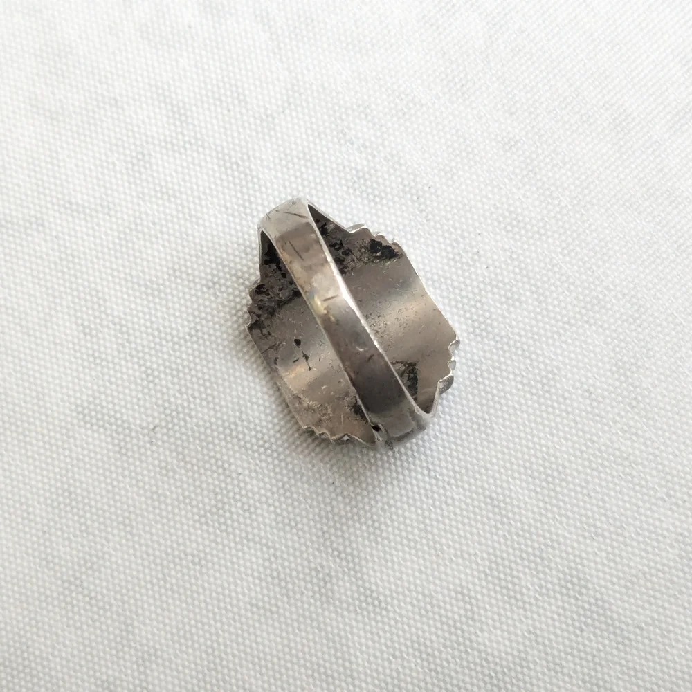 Vintage Sterling Silver Signet Ring Size 11.25 Rectangle Monogramed Antique